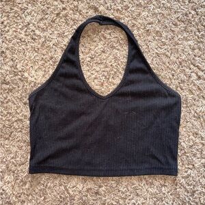 SHEIN | Black Ribbed Halter Top